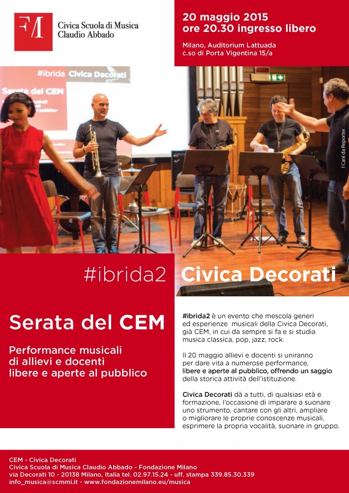 #ibrida2 Civica Decorati - Serata Del CEM - Civica Scuola Musica ...