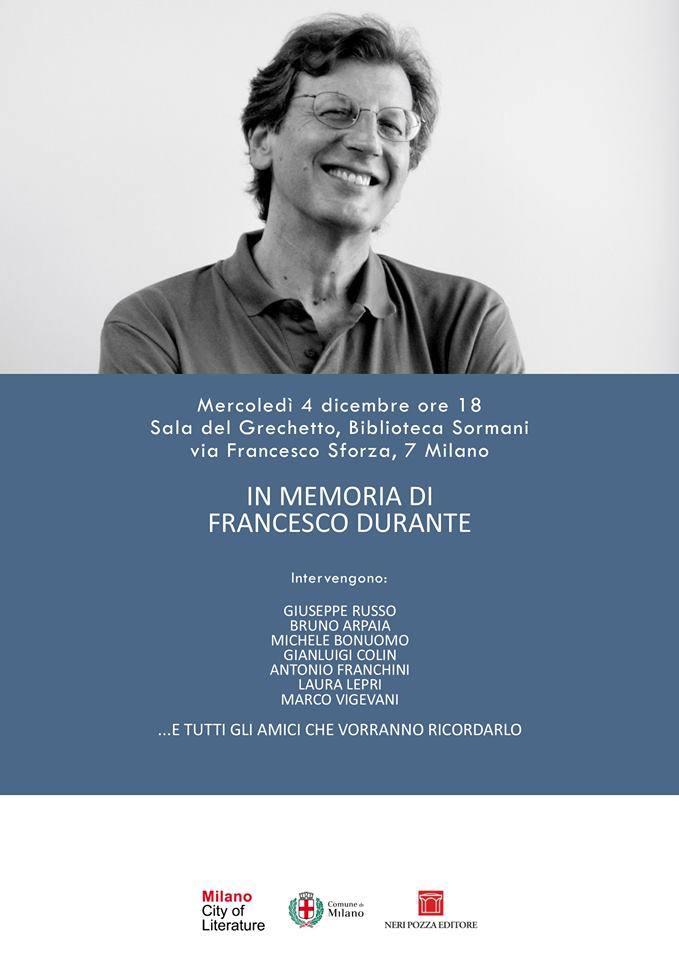 In memoria di Francesco Durante partecipazione ed eventi a